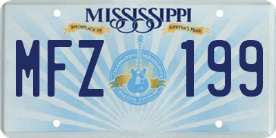 MS license plate MFZ199