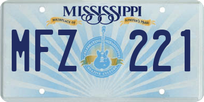 MS license plate MFZ221