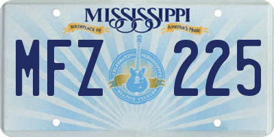 MS license plate MFZ225