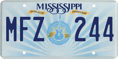 MS license plate MFZ244