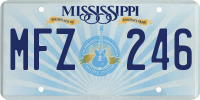 MS license plate MFZ246