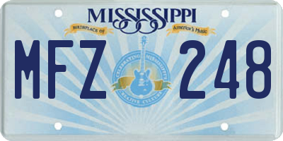 MS license plate MFZ248