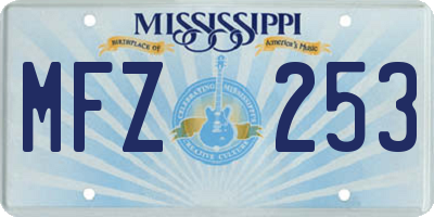 MS license plate MFZ253