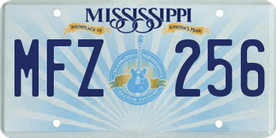 MS license plate MFZ256