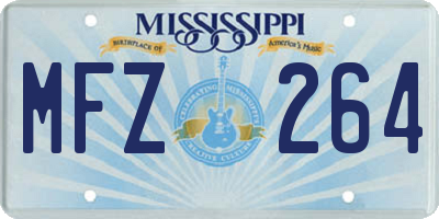 MS license plate MFZ264