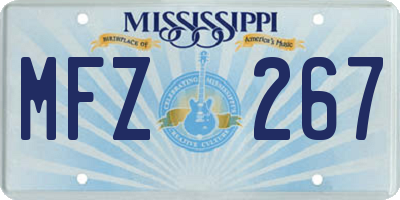 MS license plate MFZ267