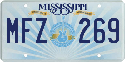 MS license plate MFZ269