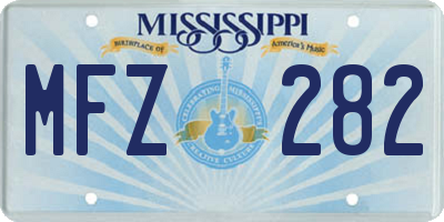 MS license plate MFZ282