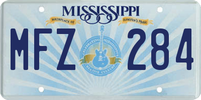 MS license plate MFZ284