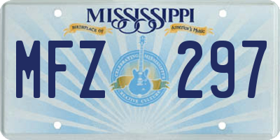 MS license plate MFZ297
