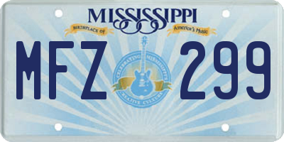 MS license plate MFZ299