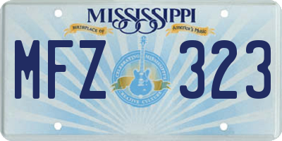 MS license plate MFZ323