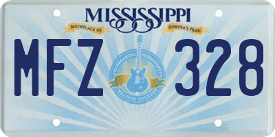 MS license plate MFZ328