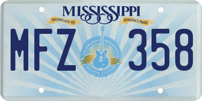 MS license plate MFZ358