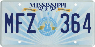 MS license plate MFZ364