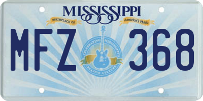 MS license plate MFZ368