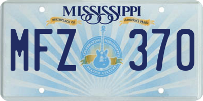 MS license plate MFZ370