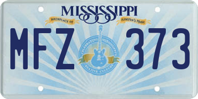MS license plate MFZ373