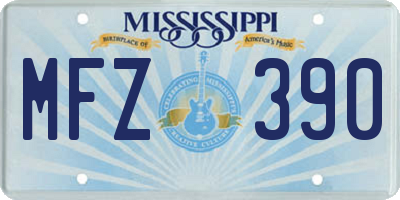 MS license plate MFZ390