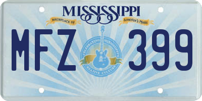 MS license plate MFZ399