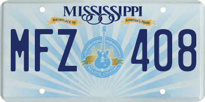 MS license plate MFZ408