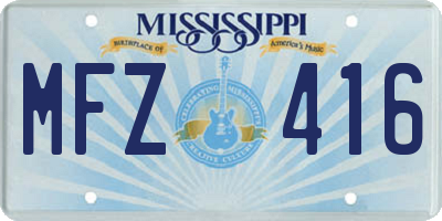 MS license plate MFZ416