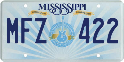 MS license plate MFZ422