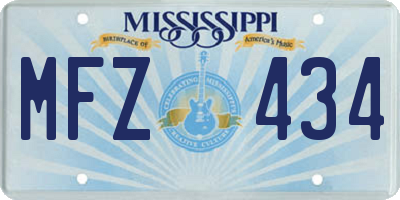 MS license plate MFZ434