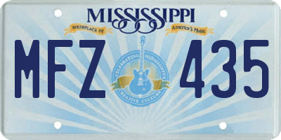MS license plate MFZ435