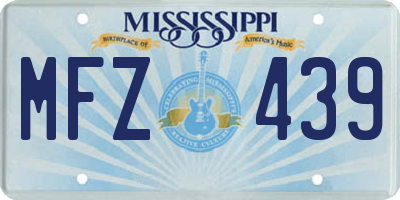 MS license plate MFZ439
