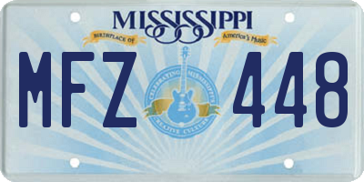 MS license plate MFZ448