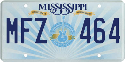 MS license plate MFZ464
