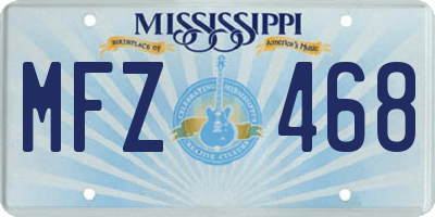 MS license plate MFZ468