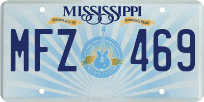 MS license plate MFZ469