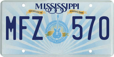 MS license plate MFZ570