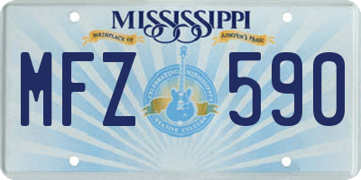 MS license plate MFZ590