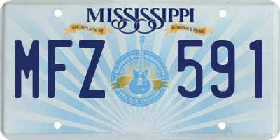 MS license plate MFZ591