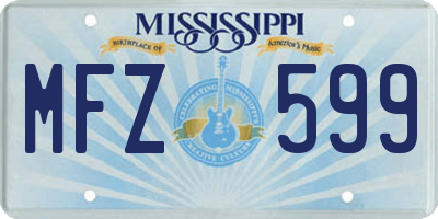 MS license plate MFZ599