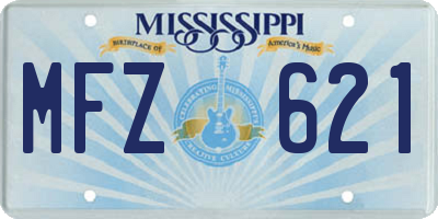 MS license plate MFZ621