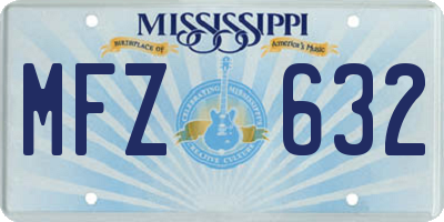MS license plate MFZ632