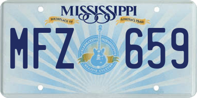 MS license plate MFZ659
