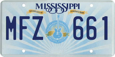 MS license plate MFZ661