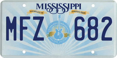 MS license plate MFZ682