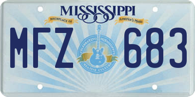 MS license plate MFZ683