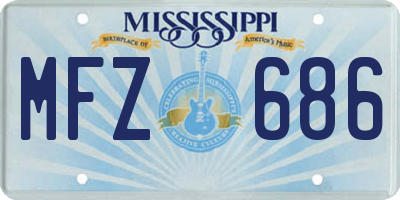MS license plate MFZ686