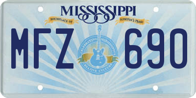 MS license plate MFZ690