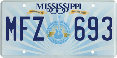 MS license plate MFZ693