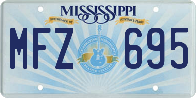 MS license plate MFZ695