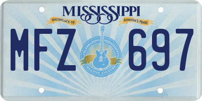 MS license plate MFZ697