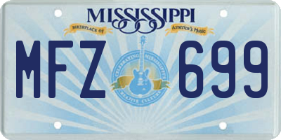 MS license plate MFZ699